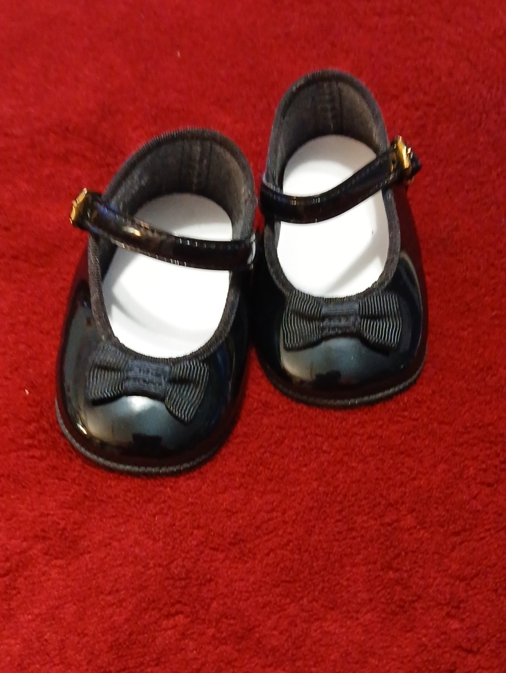 Black Patent Mary Jane Kids Shoes with Bow